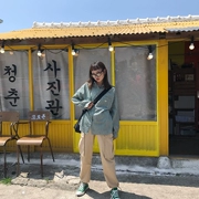 2018 đầu thu mới phiên bản Hàn Quốc của áo sơ mi kẻ sọc dài tay nữ lười biếng áo khoác lỏng lẻo hương vị mùa xuân và mùa thu sang trọng