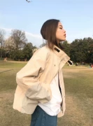 Kitahara Bobcat Hàn Quốc oversize mùa xuân và mùa thu retro lỏng áo khoác giản dị áo khoác ngắn