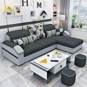 Đơn giản nhỏ vải sofa căn hộ sofa kết hợp phòng khách rửa góc bộ đồ nội thất phòng khách ba sẵn sàng - Ghế sô pha