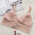 Châu Âu và Mỹ bralette đồ lót nữ mỏng mà không có vòng thép áo ngực mỏng dây đeo vai mùa xuân ren corset gợi cảm hàng đầu - Ống Ống