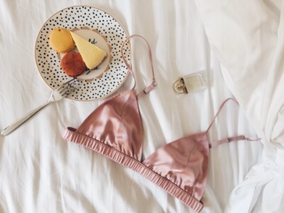 hey beau Gigi bralette法式真丝软杯内衣桑蚕丝无钢圈三角杯文胸-淘宝网