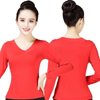 Красный лонгслив