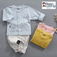 Kidney Beans Dragon Baby Autumn 2018 New Korea Baby Cotton Bộ đồ lót nam và nữ trẻ em cardigan hai mảnh quần áo trẻ em