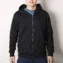Phiên bản tốt Đơn giản màu đơn giản lỏng lẻo kích thước lớn trùm đầu cộng với áo sơ mi nhung thể thao giản dị dây kéo áo len áo khoác nam quần áo hoodie