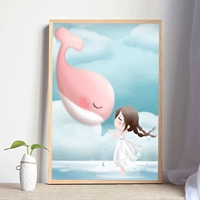 Cartoon Anime 5D Patch Drilling Cross -Embroideed Whale 2023 Новая живопись с бриллиантами милая спальня слегка