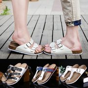 Vài nút chai dép nam thời trang mùa hè mặc Hàn Quốc phiên bản của xu hướng không trượt giày bãi biển pinch dép flip flops phụ nữ