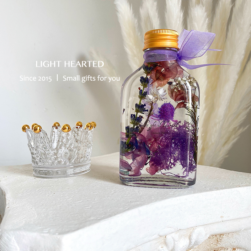 "Yan Xi" Luoyi Floats 100MlImmortal flower  Dried flower Botany specimen float bottle 520 lover mother festival gift confidante Birthday gift