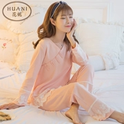 Bộ đồ ngủ dài tay cotton Trung Quốc mùa thu đông của phụ nữ Phong cách Trung Quốc Quần áo Trung Quốc mặc giản dị mặc đồ cổ phong cách phục vụ nhà