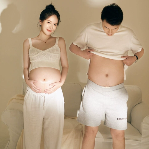 Модная одежда подходит для фотосессий для беременных для влюбленных подходит для мужчин и женщин, в корейском стиле