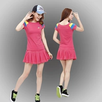 Quần áo thường ngày quần vợt nữ mùa hè 2019 váy thể thao chống ánh sáng quần áo quần vợt thể thao phù hợp với trang phục thể thao - Trang phục thể thao bộ gió adidas nữ