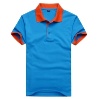 Озерно-синий с оранжевым воротником (без нагрудных карманов)