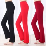 Танцующие штаны, черная одежда для йоги, свободный прямой крой