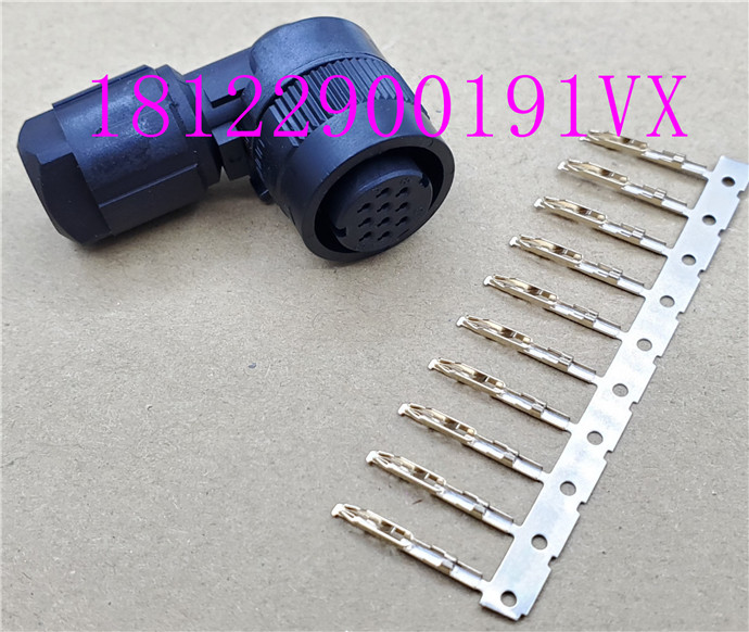 10 Core Elbowfanuc  A06B-6114-K204 # S servo motor  Encoder line Connector / JAE10 core Plug