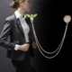 New Crown Trâm Nam Suit Suit cao cấp Pin Retro Phong cách Trung Quốc Corsage Nữ Phụ kiện sang trọng Pin đơn giản - Trâm cài