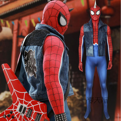 taobao agent Manles/Man Sky Marvel Spider -Man PS4 punk Spider -Man COS tight -fitting combat J4216