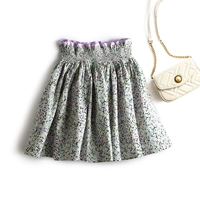 Дизайнерская ретро летняя юбка, цветочный принт, в западном стиле, тренд сезона