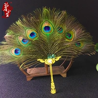 Большая зеленая птица+маленькая бамбуковая стойка вентилятора