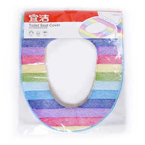 Теплый бархатный чехол для унитаза Yijie Rainbow Coral, 1 шт.
