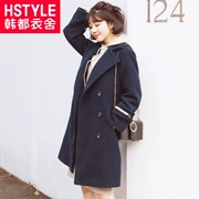 Handu Yishe 2018 Áo khoác nữ mùa đông mới của Hàn Quốc khâu áo len dài GJ8097 - Áo Hàn Quốc