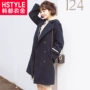 Handu Yishe 2018 Áo khoác nữ mùa đông mới của Hàn Quốc khâu áo len dài GJ8097 - Áo Hàn Quốc áo khoác dạ caro nữ