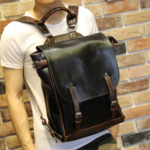 Спортивный трендовый рюкзак для школьников, ноутбук, Гонконг, из натуральной кожи