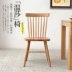 Ghế Windsor Ghế lưng gỗ nguyên khối hiện đại Ghế ăn đơn giản tại nhà nhà hàng đàm phán phân giải trí bàn ghế gỗ 
