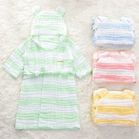 Детский хлопковый марлевый банный халат, банное полотенце, пляжная хлопковая пижама, плащ
