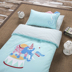 Bông Hàn Quốc phiên bản của giường mẫu giáo ba mảnh bông phiên bản lớn của trẻ em phim hoạt hình giường với một bộ đầy đủ của lõi 6 con voi Bộ đồ giường trẻ em
