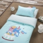 Bông Hàn Quốc phiên bản của giường mẫu giáo ba mảnh bông phiên bản lớn của trẻ em phim hoạt hình giường với một bộ đầy đủ của lõi 6 con voi 	chăn ga gối đệm cho bé trai	
