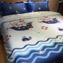 Cotton trẻ em giường bốn mảnh cotton boy boy phim hoạt hình khăn trải giường quilt cover 1.2 m1.5 mét mẫu chăn ga gối đệm cưới