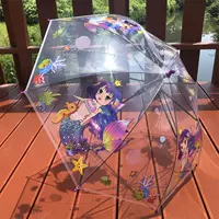 Автоматический безопасный мультяшный детский зонтик для детского сада для школьников для принцессы, увеличенная толщина