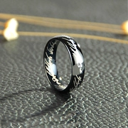Chúa tể những chiếc nhẫn đen độc đoán nhẫn nam phiên bản Hàn Quốc của nhẫn thép titan trang sức cá nhân hipster cặp đôi nam nữ nhẫn quà tặng