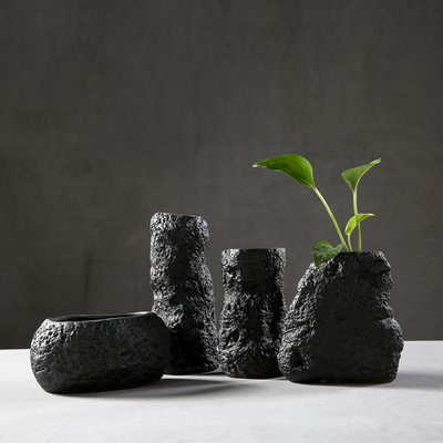 陶罐粗陶复古禅意插花仿古陶艺土陶创意艺术客厅摆件陶瓷水培花瓶