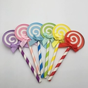 Bối rối búp bê bánh sinh nhật con búp bê trang trí bánh naked bé phụ kiện lollipop thẻ chèn thẻ cờ 1 gói 6