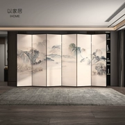 Phong cách Trung Quốc mới tùy chỉnh 
            vách ngăn phòng khách gấp di động cao cấp văn phòng khách sạn cao cấp trang trí phòng khách bằng gỗ rắn phong cảnh gấp màn hình
