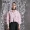 Kabuyi thiết kế ban đầu thương hiệu mùa thu mới tối giản Châu Âu và Mỹ lưới hollow hồng khâu áo khoác ngắn nữ áo kiểu nữ hàn quốc cao cấp