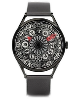 Черная оболочка+черный стальный ремень Милана