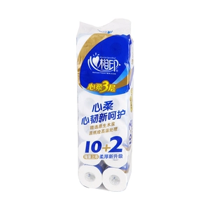 Туалетная бумага Xinxiangyin Xinrou 3-х слойная (синяя) 140г*12 рулонов/упак.