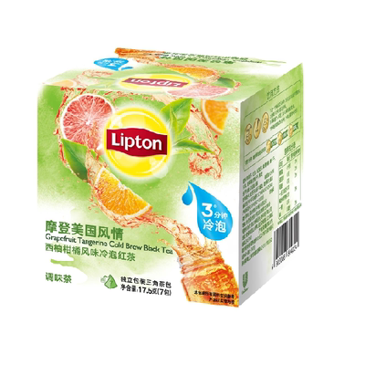 Холодный черный чай Lipton со вкусом грейпфрута и цитрусовых 17,5г