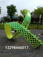 10 метров зеленый золотой дракон
