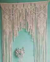 Hưng làm bằng tay dệt tay dòng Mori nền đám cưới tấm thảm bohemian màn thể được tùy chỉnh - Tapestry thảm treo tường decor	