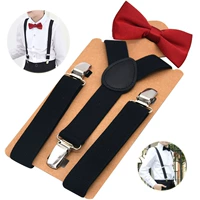 Детские подтяжки, галстук-бабочка, комплект для мальчиков с бантиком, аксессуар, слинг, штаны, в корейском стиле