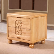 Rắn gỗ tủ đầu giường hiện đại thời trang Trung Quốc đơn giản sồi khắc tủ gỗ châu Âu sẵn sàng tủ đầu giường tiết kiệm - Buồng