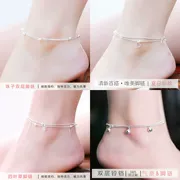 Hoang dã 2018 mới vòng chân nữ 925 sterling bạc chuông đơn giản retro Hàn Quốc phiên bản của sen bộ phận của bạn gái sinh viên mắt cá chân chuỗi