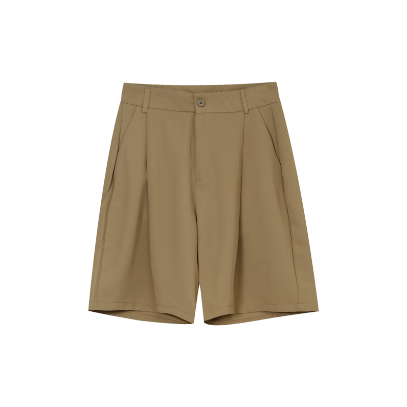 Khaki (Trousers)cuibuju / 21ss Korean version large outline Short sleeve man 's suit suit male Metal decorate Ruffian handsome Danxi loose coat tide