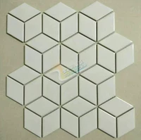 Трехмерная мозаика, глина, белое украшение для ванной комнаты, объемная геометрия