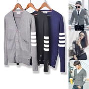 Mùa thu và mùa đông tide thương hiệu tb cardigan áo len áo len nam giới và phụ nữ vài mô hình Hàn Quốc phiên bản của tự trồng giản dị áo len áo