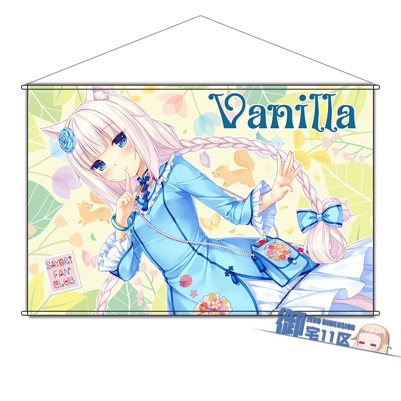 Аниме-панно NEKOPARA chocola и maple, 60×90 см или брелок, ПВХ/металлический держатель