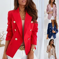Модный цветной пиджак классического кроя, куртка, осенний, тренд сезона, европейский стиль, Amazon, длинный рукав