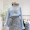 2018 Hàn Quốc ulzzang mùa thu mới nhỏ tươi sang trọng điểm áo len phụ nữ lỏng lẻo dài tay cổ tròn áo sơ mi